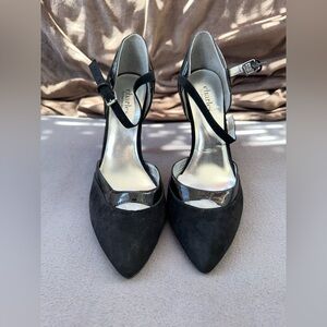 Charles David Black and Silver Heels